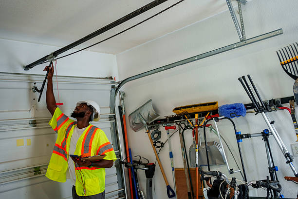 Professional Garage Door Panel Replacement technician working in North Alamo, TX